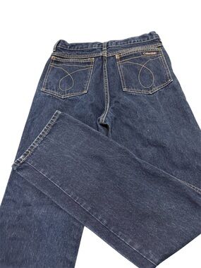 Calvin Klein Women's Straight Leg Jeans — Dark Blue Denim
